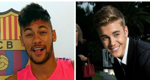 Neymar joined by Justin Bieber at the Brazil vs Ecuador match