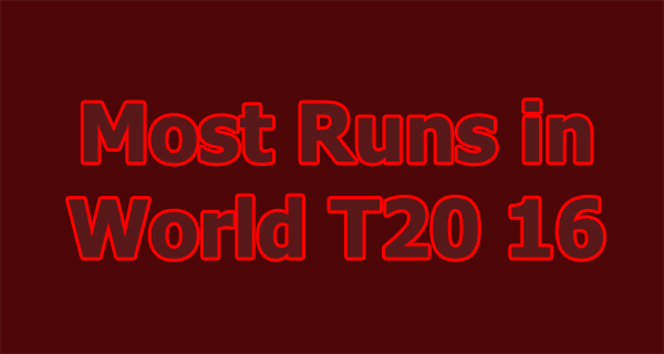 Top 10 Leading Runs Scorers T20 world cup 2016