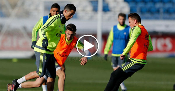 Cristiano Ronaldo Incredible Goal at First Training with Zinedine Zidane [Video]