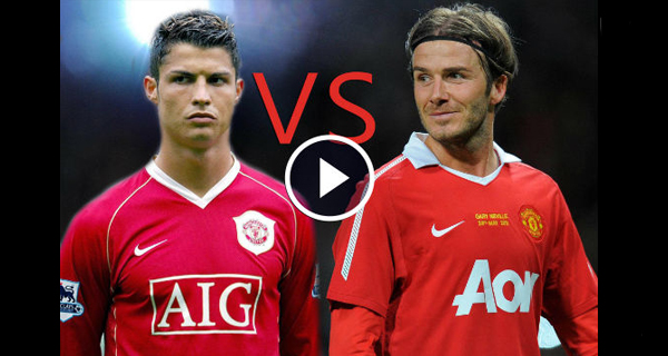 Cristiano Ronaldo vs David Beckham - top 10 free kick goals [Video]