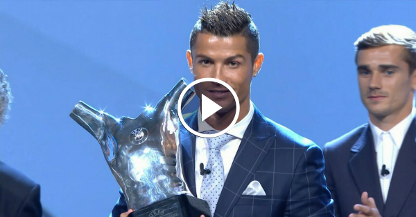 Amazing Ronaldo Speech After Winning Uefa Best Player in Europe Award 2016