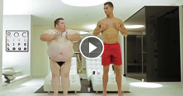 Cristiano Ronaldo in a funny fitness video with comedian Christian Busath