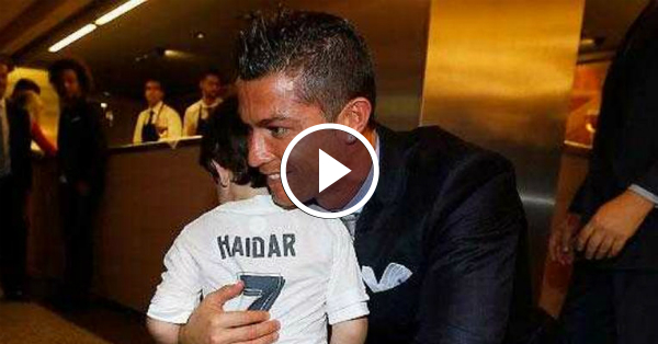 Cristiano Ronaldo Meets Haider – the boy who lost Both Parents [Video]
