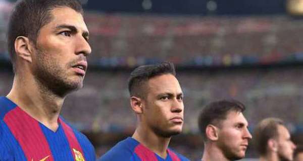 Trio Messi Neymar Suarez star on PES 2017 cover