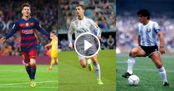 Top 20 Solo Goals Ft. Cristiano Ronaldo-Lionel Messi-Maradona [Video]